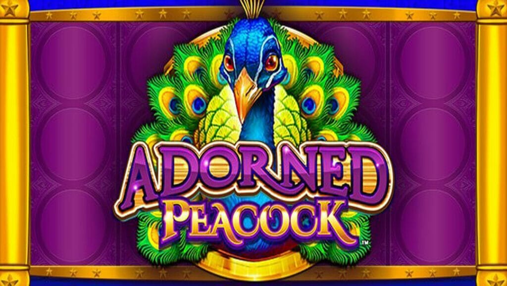 Adorned Peacock showing a colorful peacock and the game title.