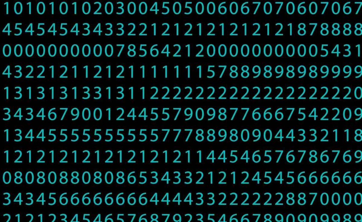 A series of random numbers.