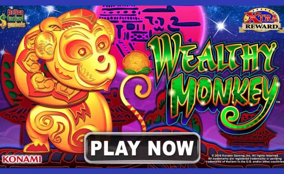Wealthy Monkey online slot loading screen.