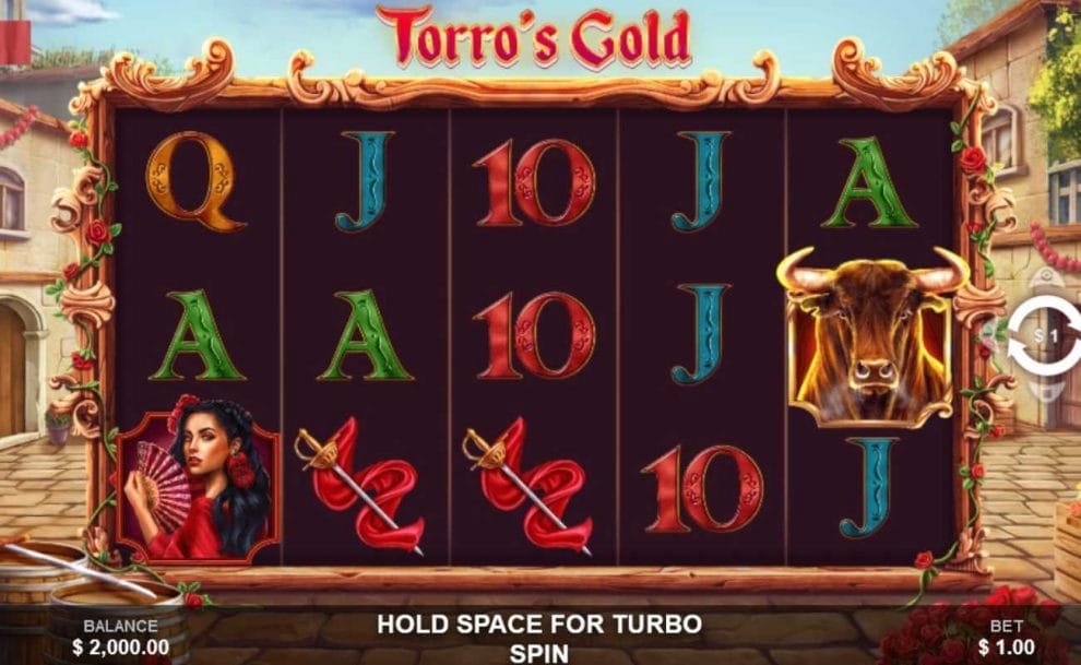 Torro’s Gold online slot game graphics.