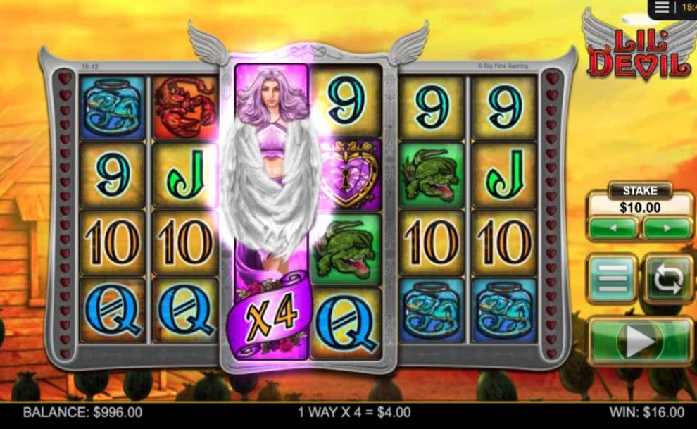 Lil’ Devil online slot win screen.