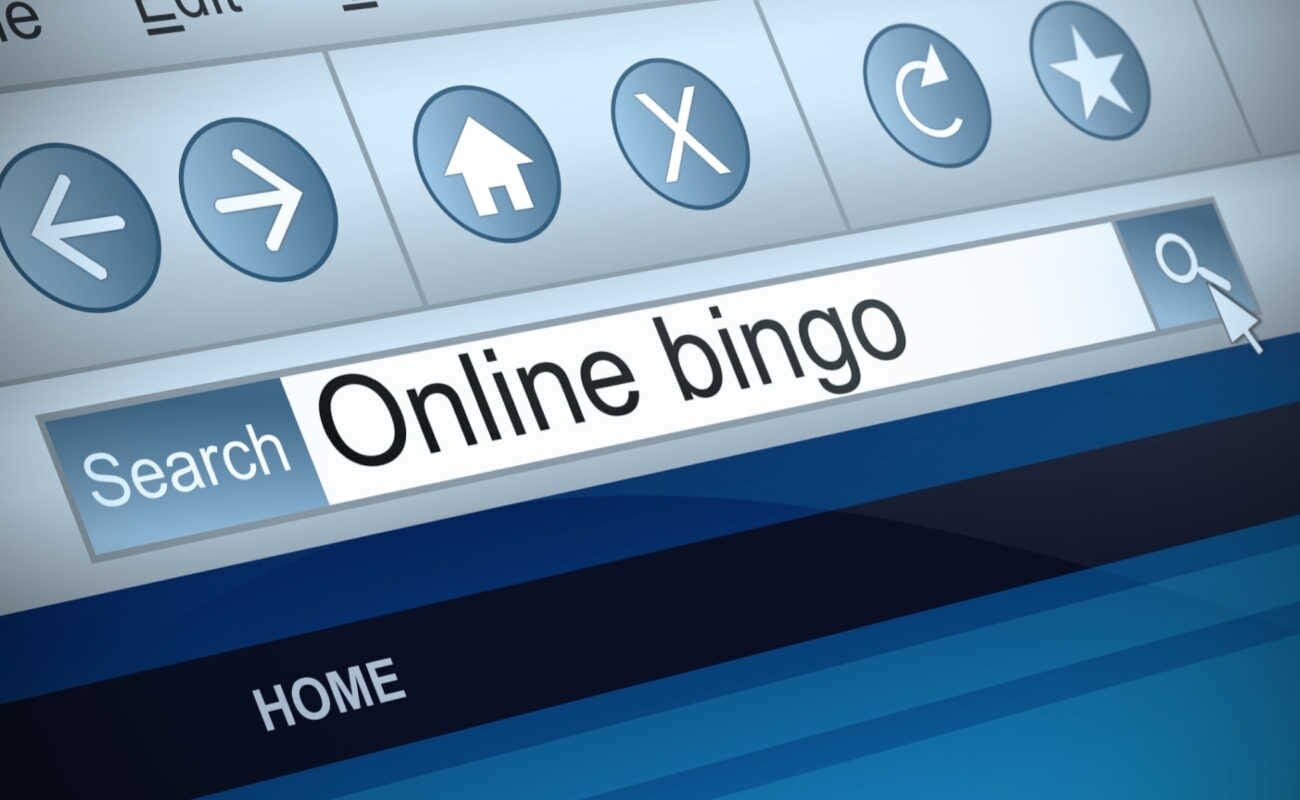  ‘Online bingo’ typed into a search engine on a computer screen.