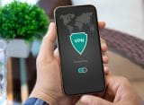 A man brings up a VPN on his phone