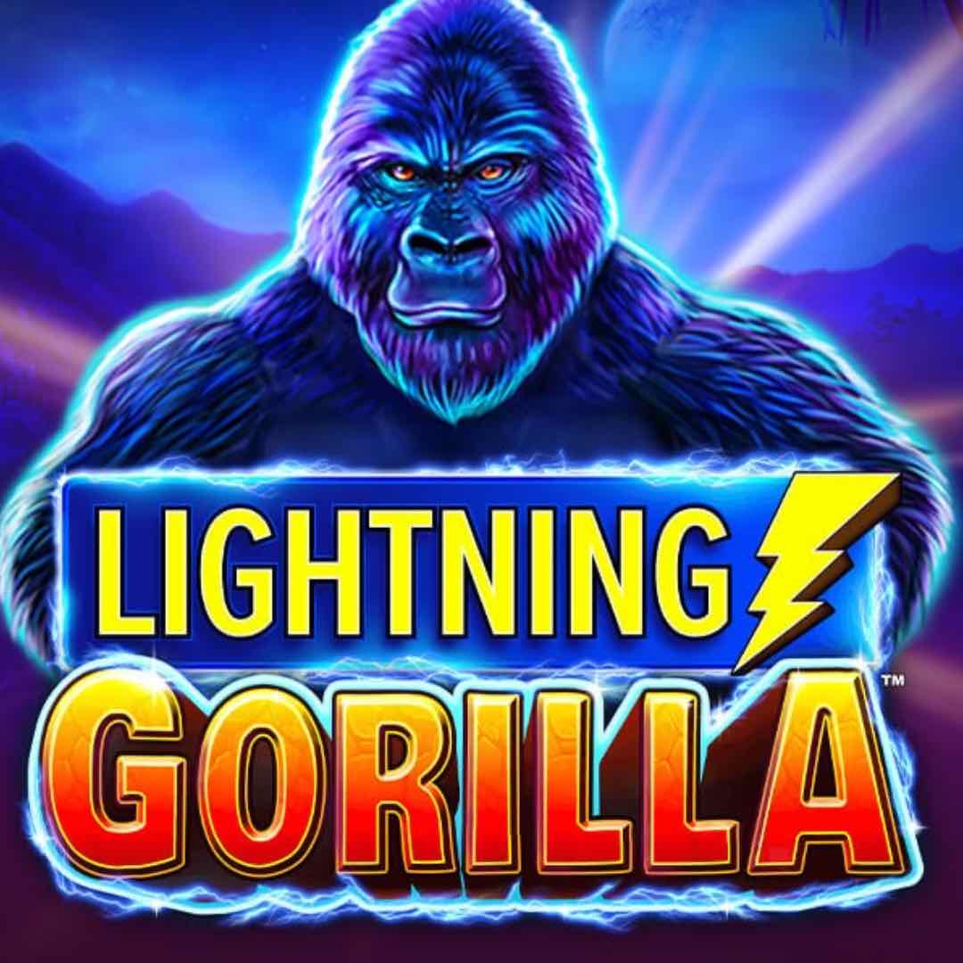A gorilla sitting behind the title of Lightning Gorilla.