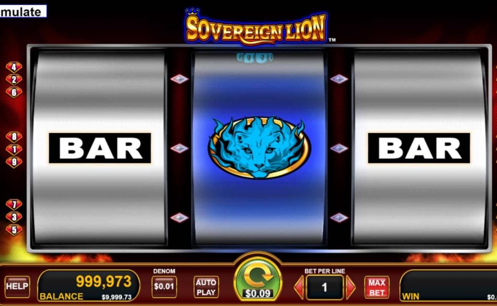 Sovereign Lion online slot game.