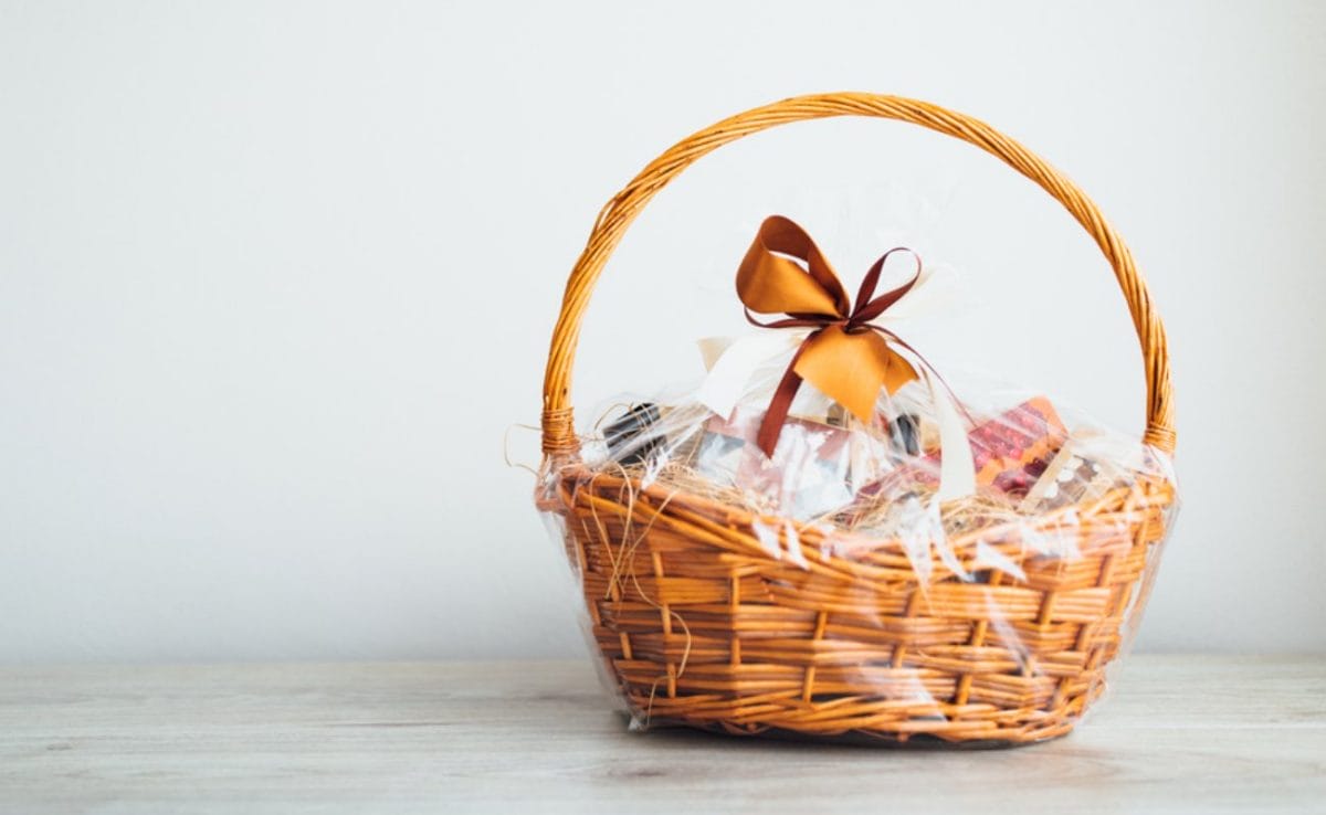 A hamper basket.