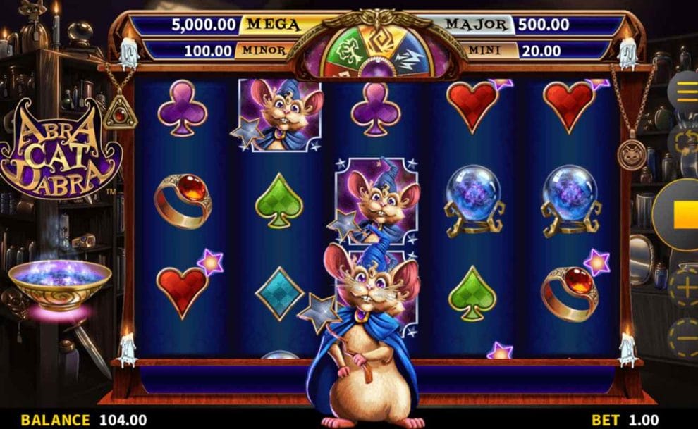 AbraCatDabra online slot game.