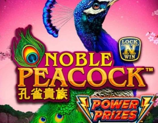 Home screen of Noble Peacock online slot.