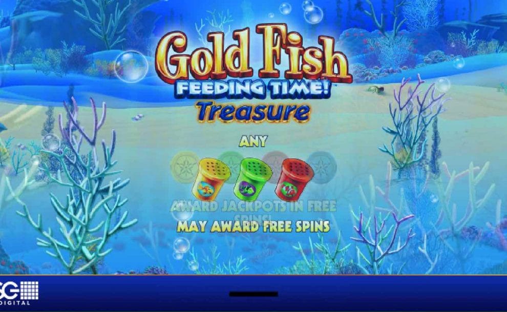 Gold Fish Feeding Time Treasure online slot feature screen.  