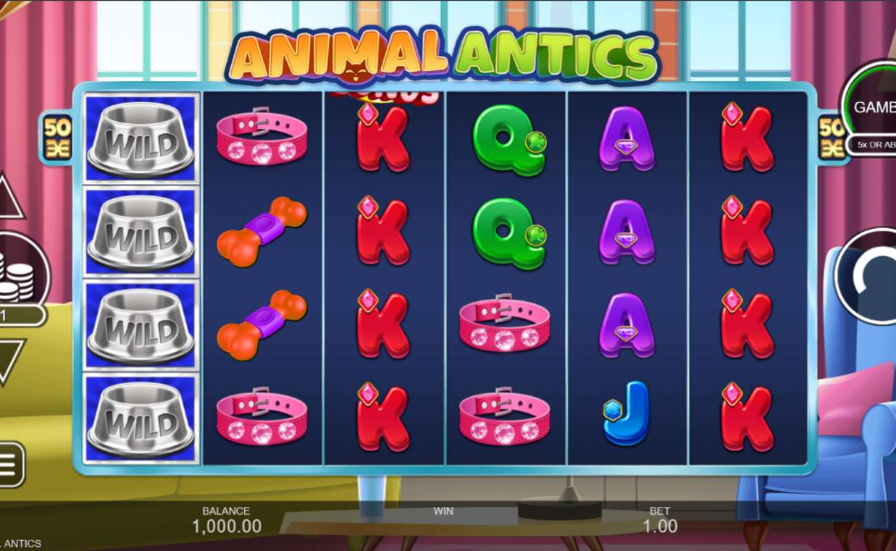 Animal Antics online slot game.