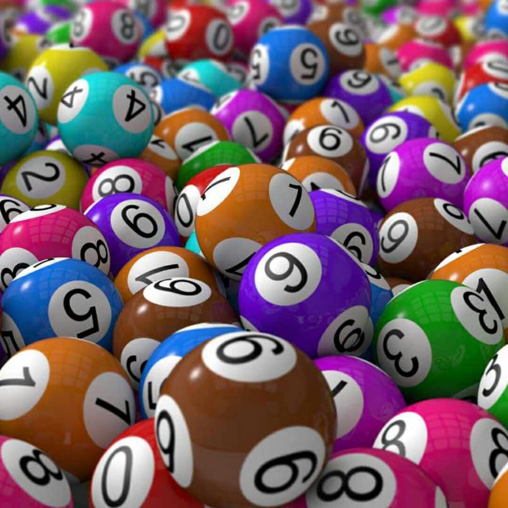 Colorful bingo balls.