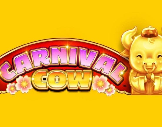 Carnival Cow online slot logo.