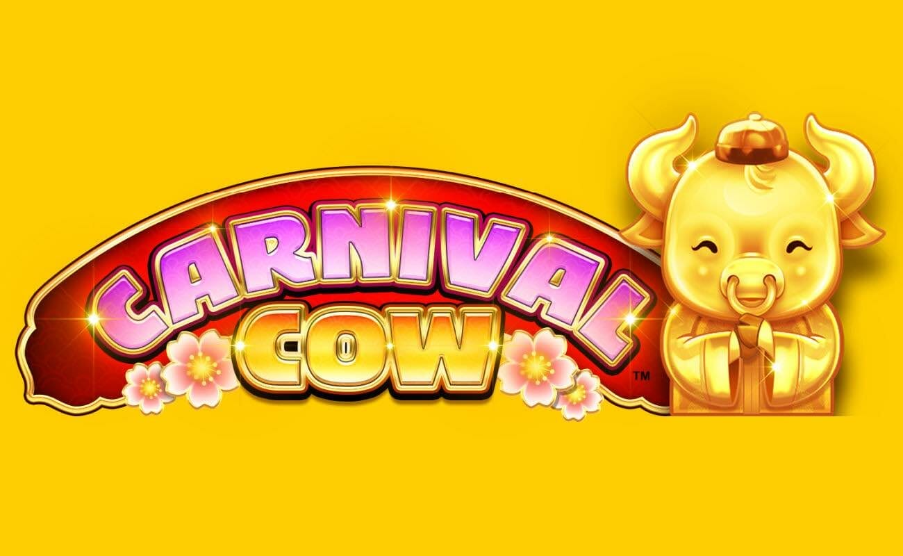 Carnival Cow online slot logo.