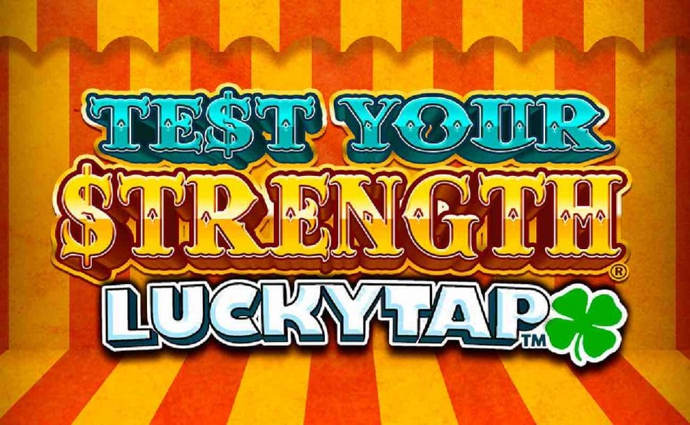 Test Your Strength online slot loading screen.