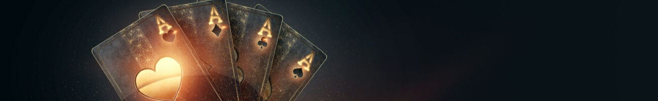 A 3D rendering of virtual playing cards coming out of a smartphone.