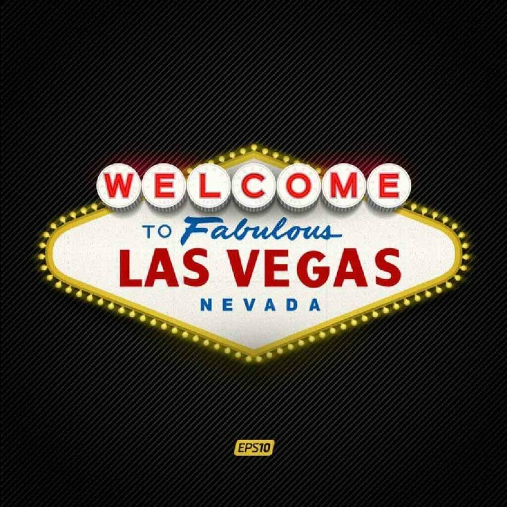 A digital rendering of the Welcome to Las Vegas sign.