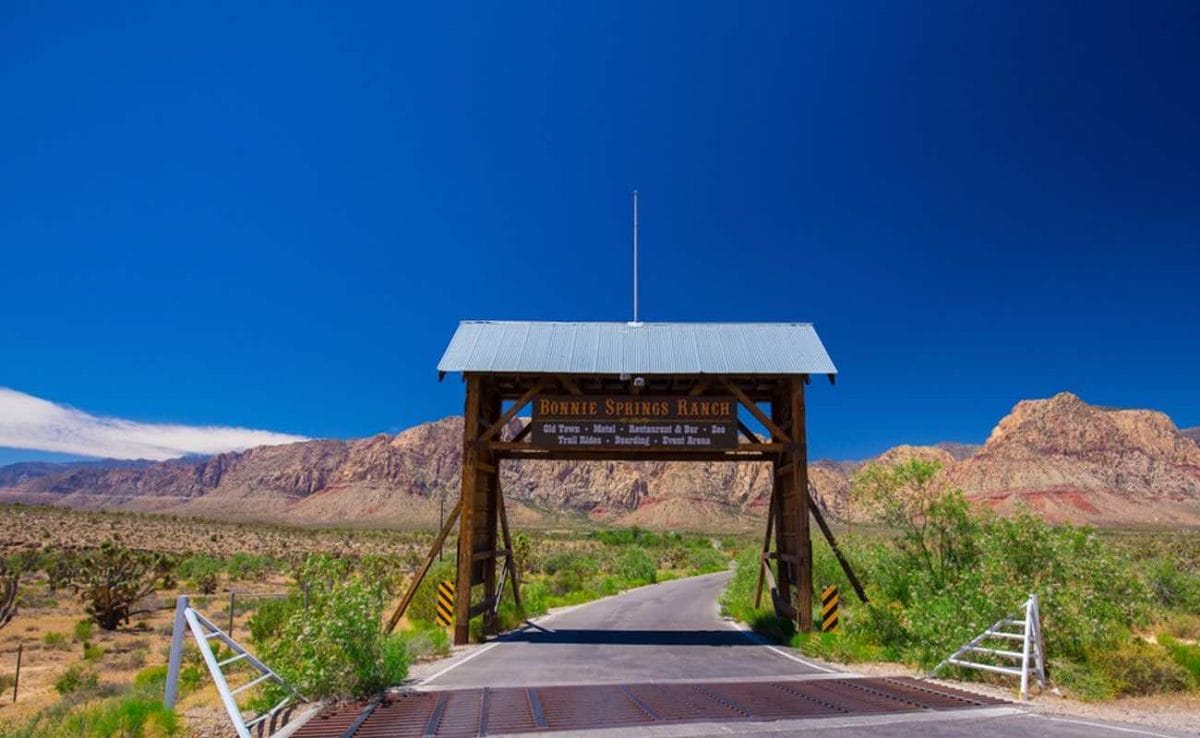 The entrance to Bonnie Springs Ranch in Las Vegas.