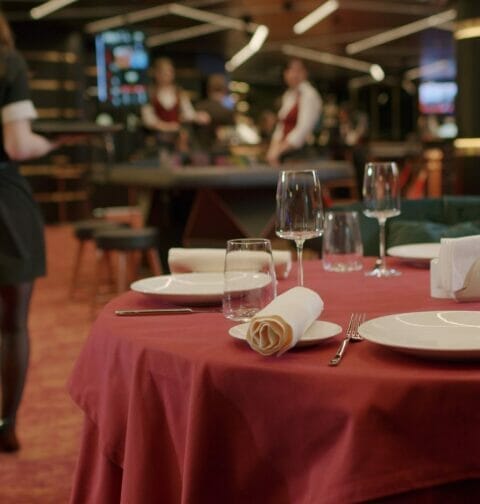 Header Image of a casino restaurant table setting