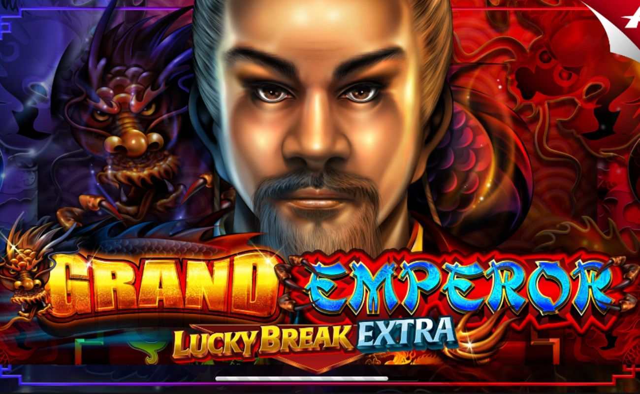 welcome page of the Grand Emperor by Ainsworth online slot game 