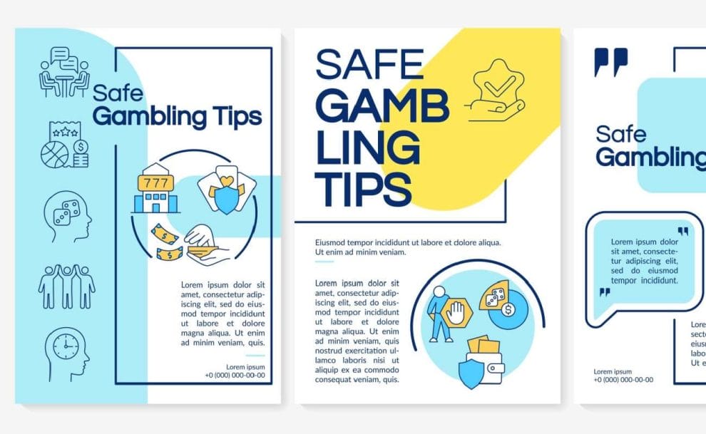 Posters for companies to use to promote safe gambling tips
