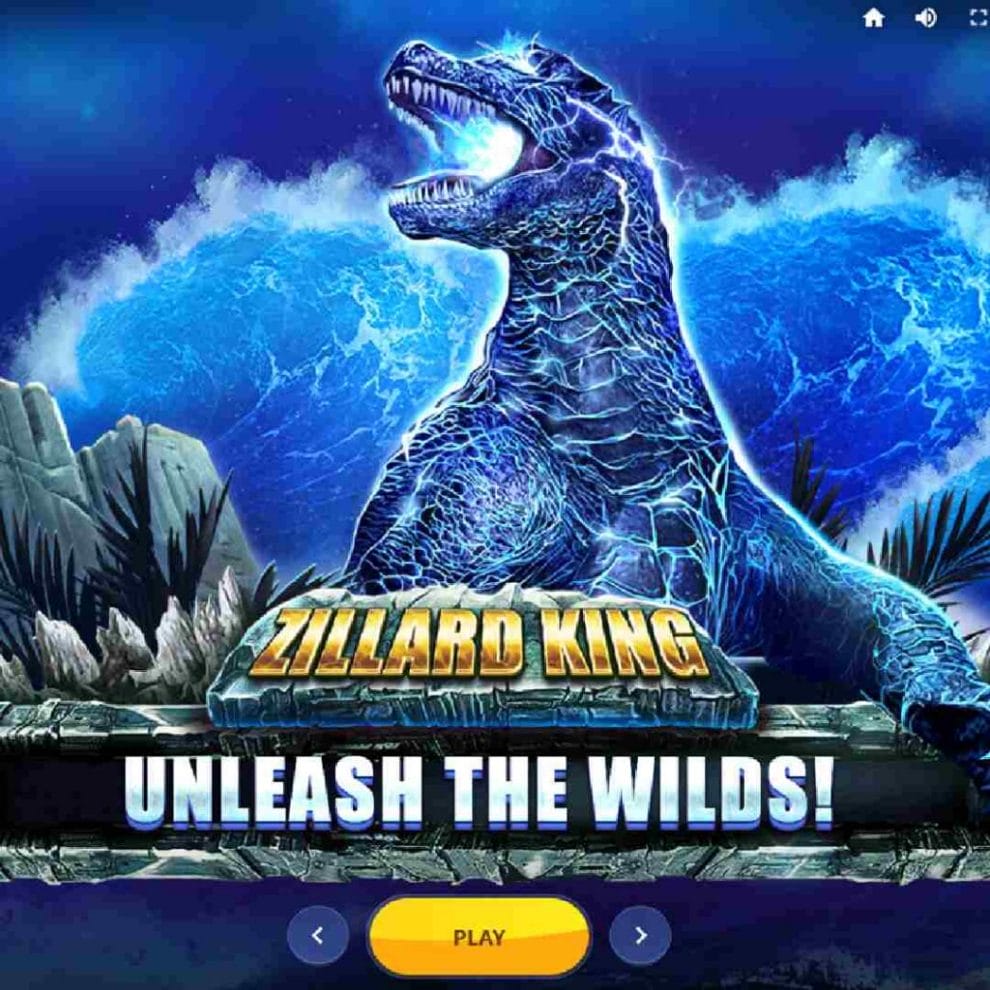 The title screen for Zillard King online slots game