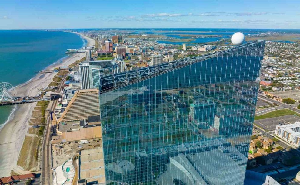 Ocean Casino Resort aerial view at Boardwalk in Atlantic City, New Jersey NJ, USA