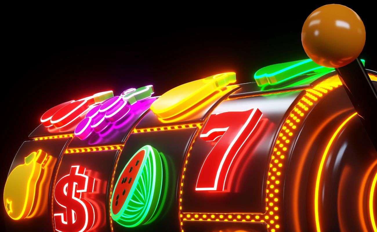 close up of an online slot machine concept