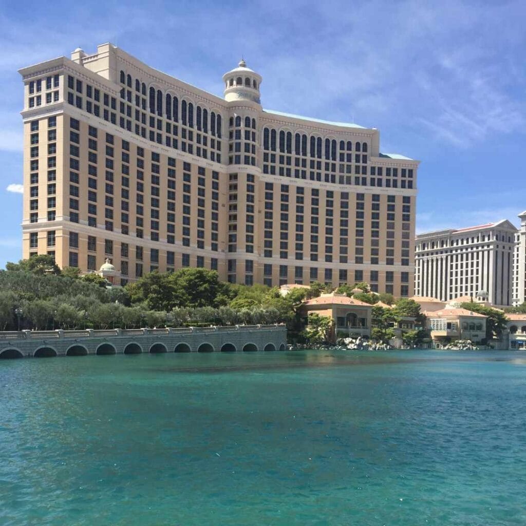 The outside of the Bellagio Hotel and Casino in Las Vegas
