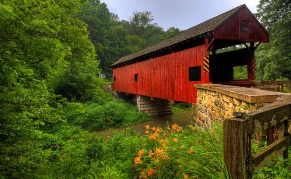 The Longdon Covered Bridge in Pennsylvania.