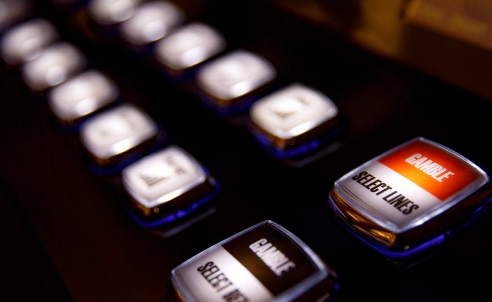 Slot machine buttons.