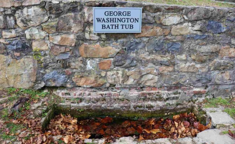 George Washington natural spring bathtub.