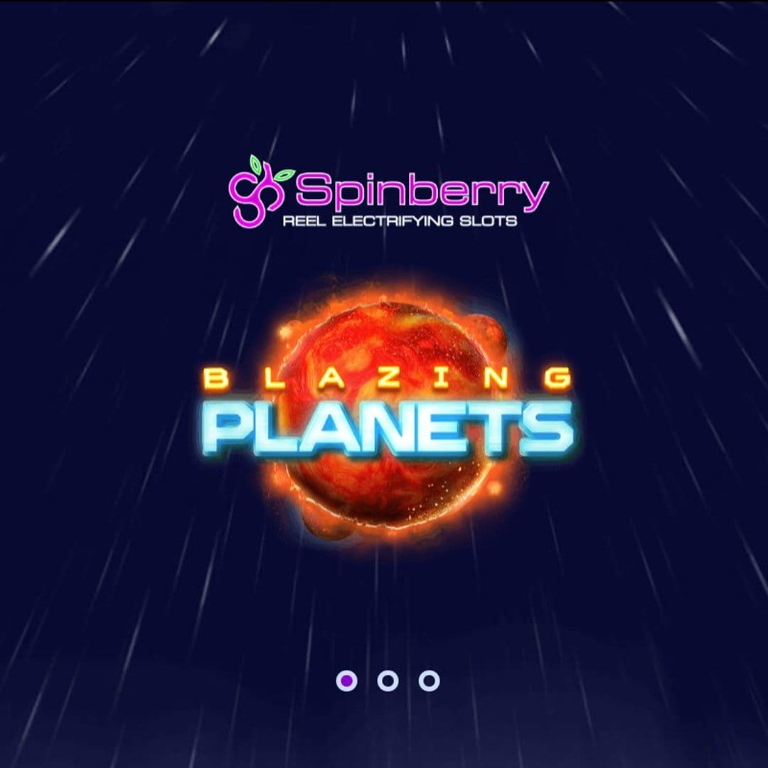 A screenshot of the Blazing Planets title screen.