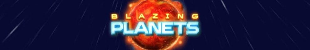 A screenshot of the Blazing Planets title screen.