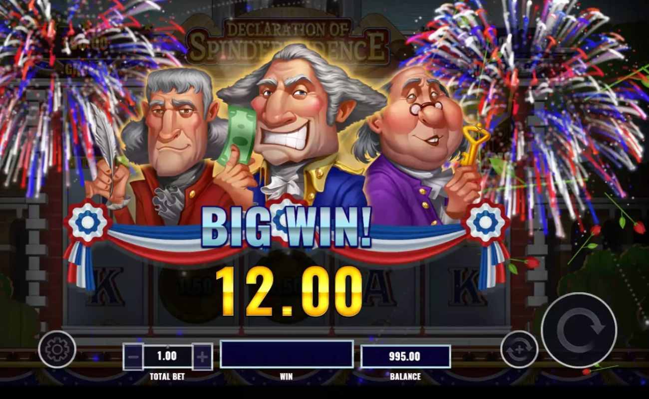 the Declaration of Spindependence online slot game by IGT