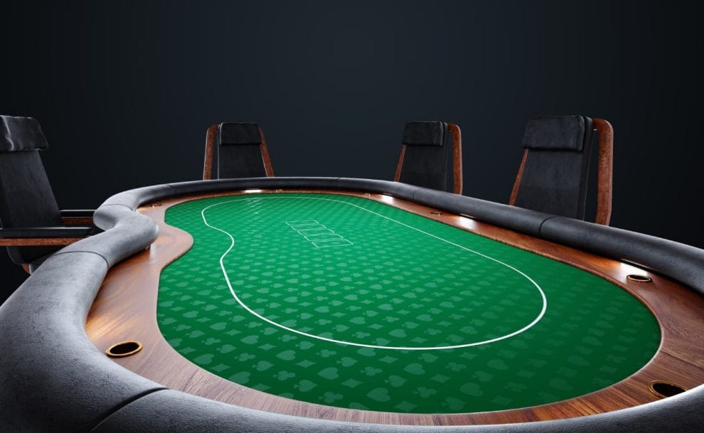Poker table 3D render.