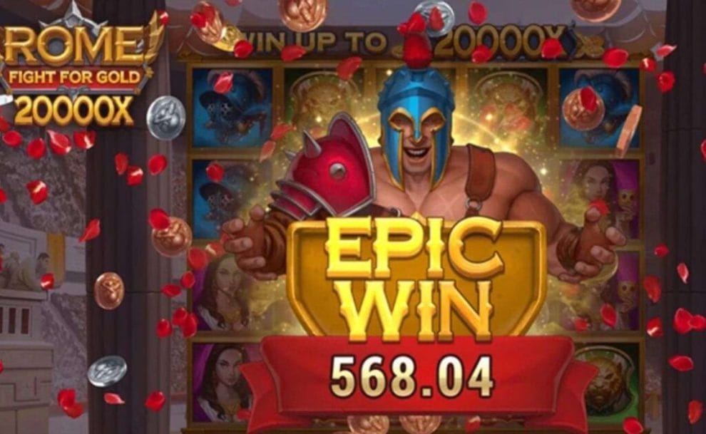 feature of the Rome Fight For Gold online slot game by Foxium 