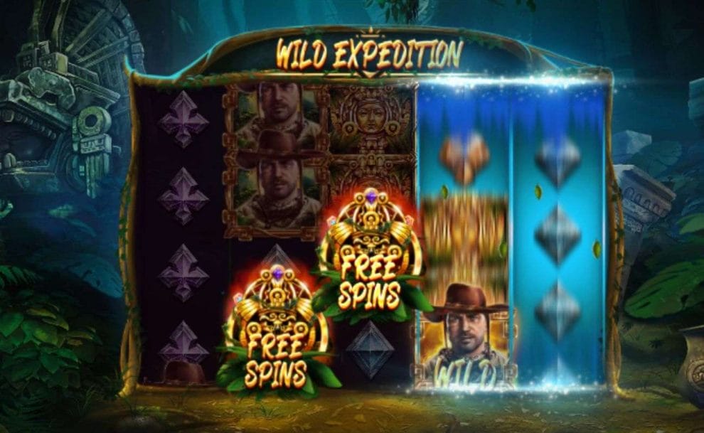 Game play from Wild Expedition online casino slot game.