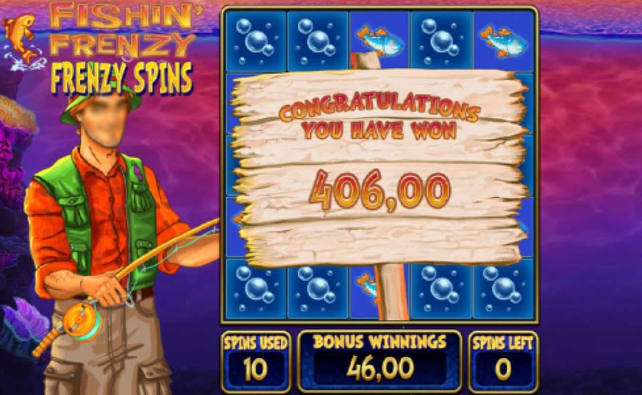 gameplay of the Slingo Fishin’ Frenzy online slot game by Slingo
