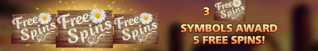 A screenshot of the “Free Spins” symbol on the Ultimate Fire Link Country Lights slot game.