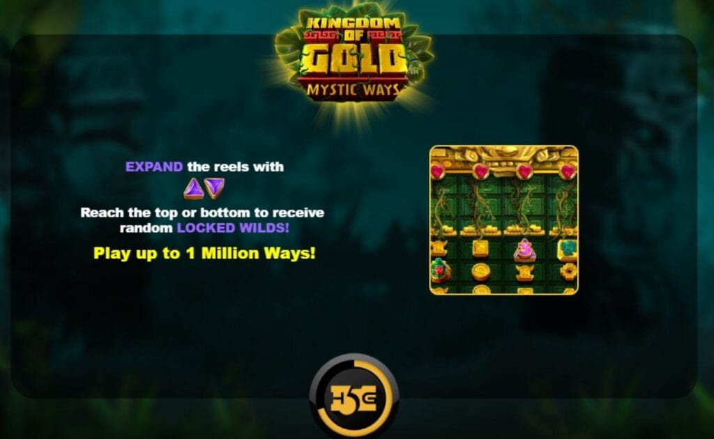 A screenshot of the loading screen for Kingdom Of Gold Mystic Ways, the online slot game by High 5 Games.