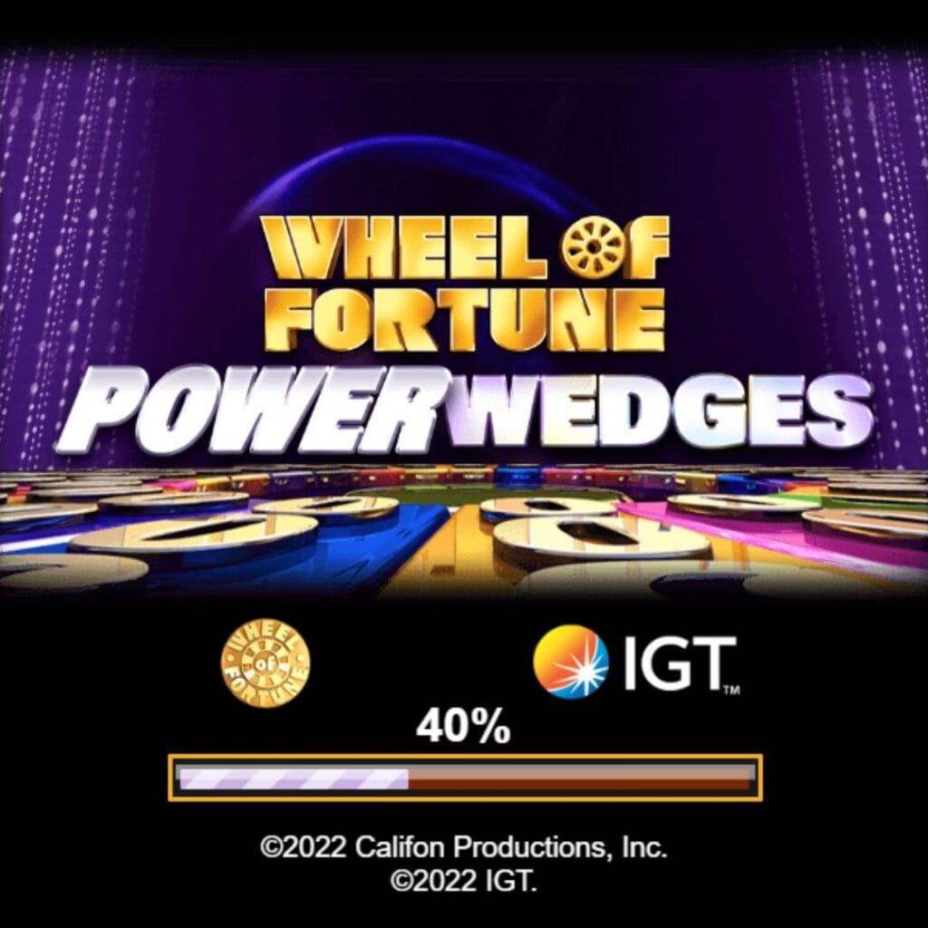 Wheel of Fortune Power Wedges online slot game screenshot.