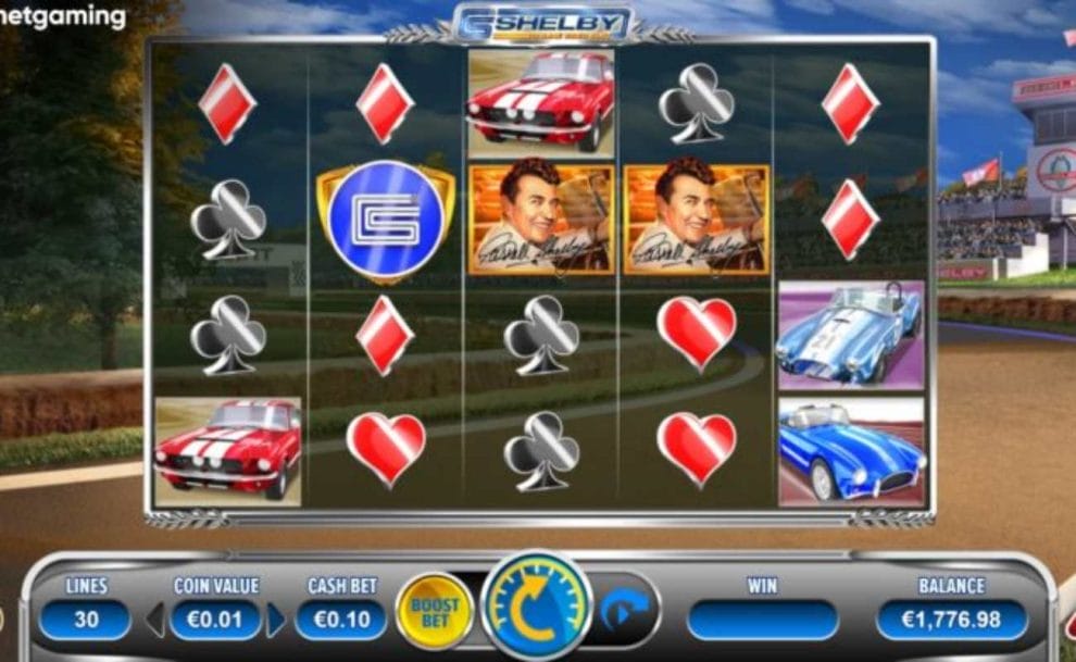 Shelby online slot game screenshot.