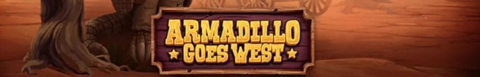 Armadillo Goes West online slot game screenshot.
