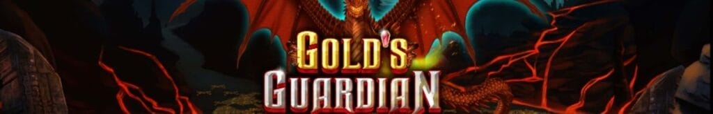 Screenshot of Gold’s Guardian online slot game.