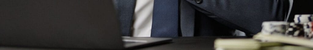 A man concentrates on an online poker game