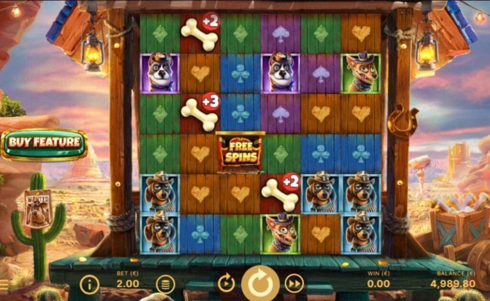 gameplay of the Busters Bones online slot game by NetEnt