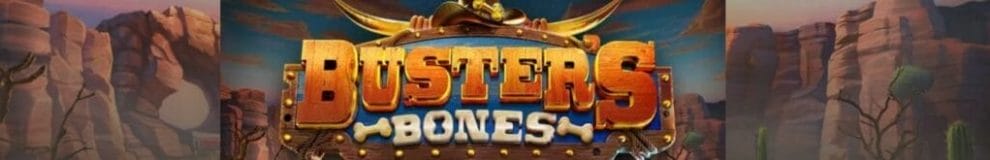 title of the Busters Bones online slot game by NetEnt