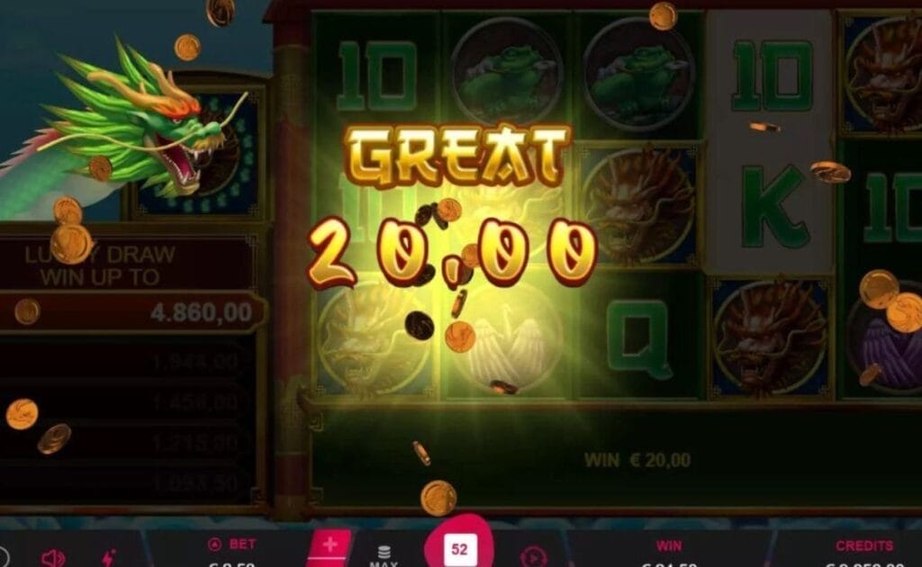 gameplay of the Fortune Rush online slot game by DGC