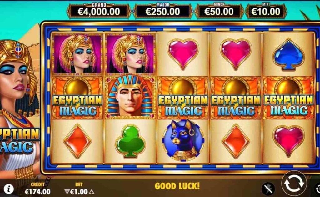 Gameplay in Egyptian Magic by Atomic Slot Lab