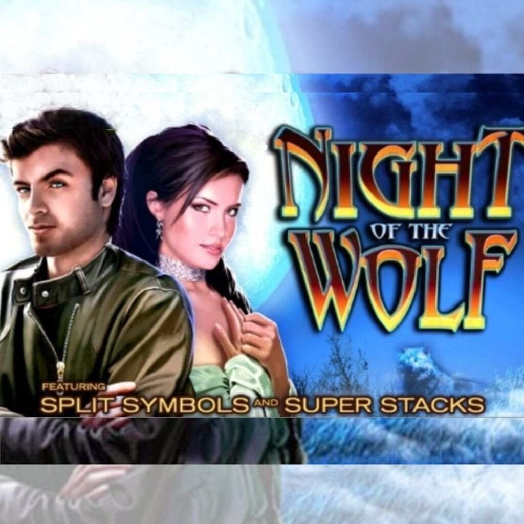 The title screen of Night of the Wolf, the online slot by High 5 Games.